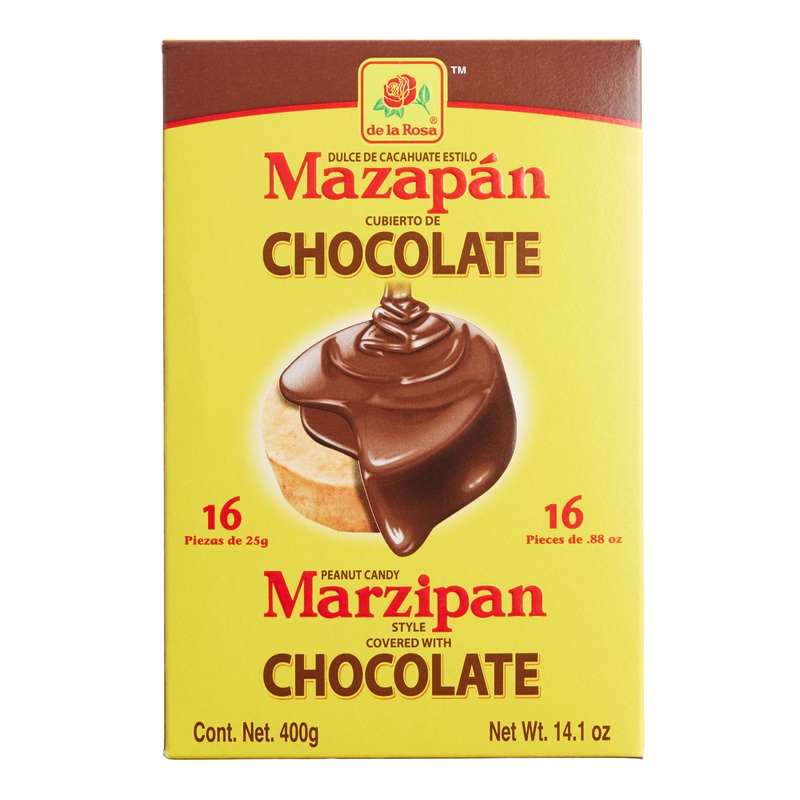 De La Rosa Chocolate Peanut Mazapan Candy 16 Piece