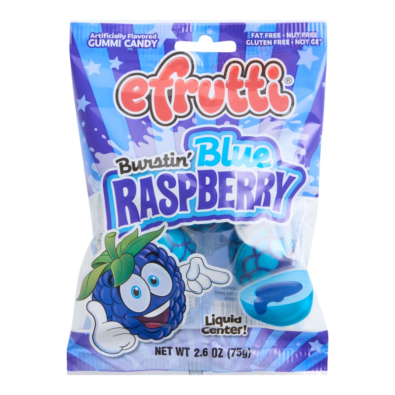 Efrutti Burstin’ Blue Raspberry Gummy Candy
