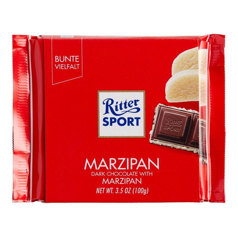 Ritter Sport Marzipan Dark Chocolate Bar