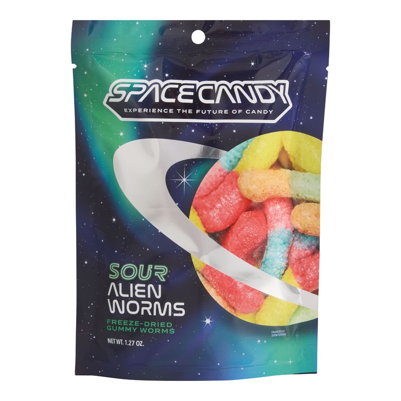 Space Candy Sour Alien Worms Freeze Dried Gummy Candy