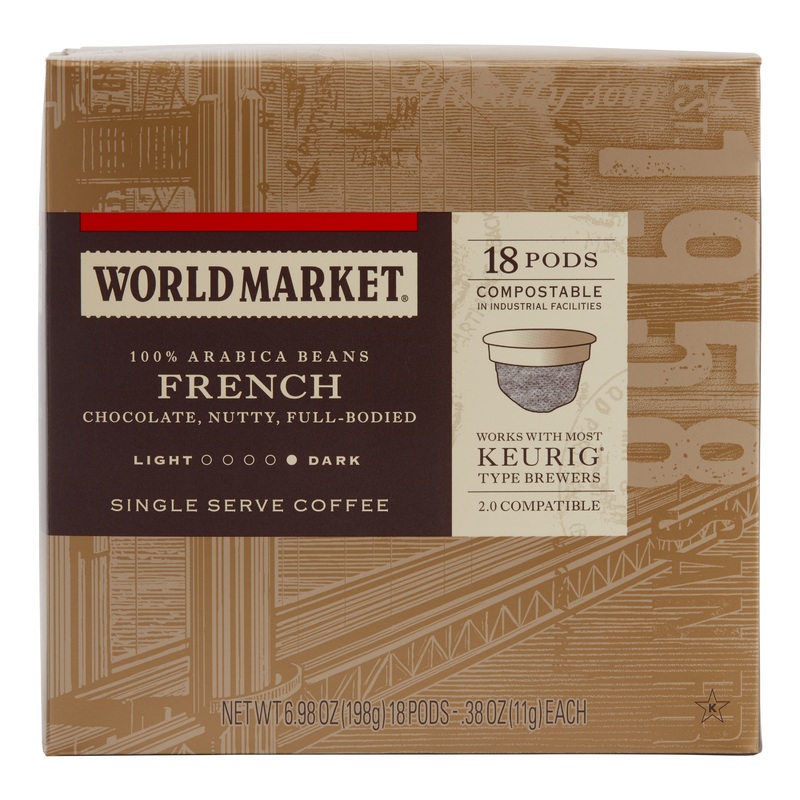 World Market French Roast Coffee Pods 18 Count