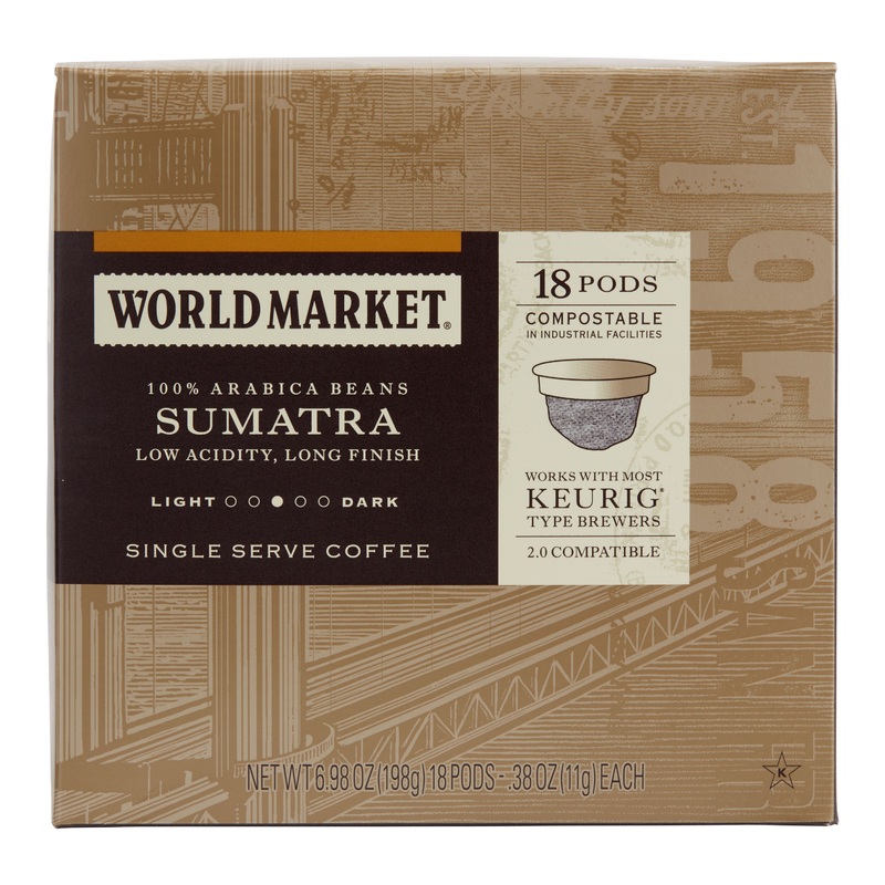 World Market Sumatra Coffee Pods 18 Count