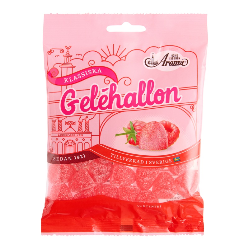 Aroma Gelhallon Raspberry Swedish Gummy Candy