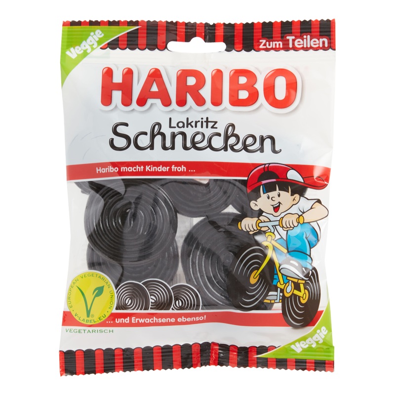 Haribo Black Licorice Wheel Gummy Candy