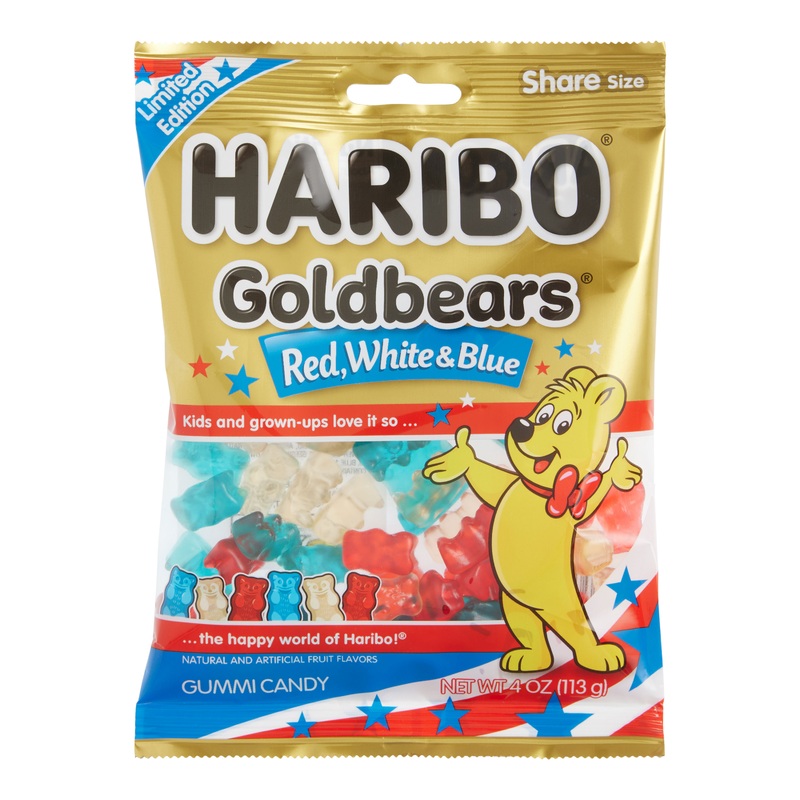 Haribo Limited Edition Red White And Blue Gold Bears