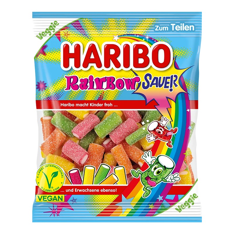 Haribo Rainbow Sour Fizz Gummy Candy