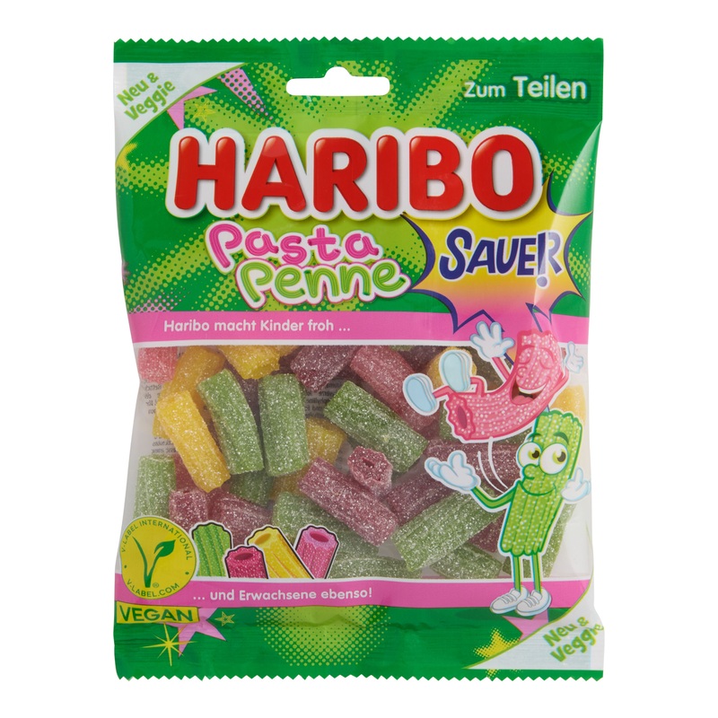 Haribo Sour Pasta Penne Gummy Candy