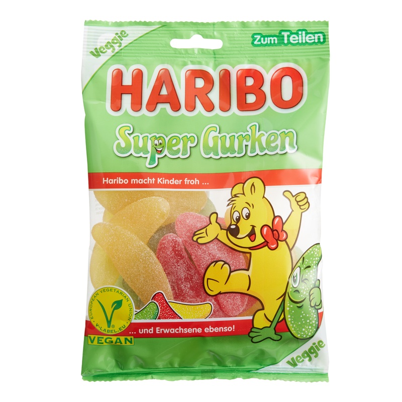 Haribo Sour Super Cucumbers Gummy Candy