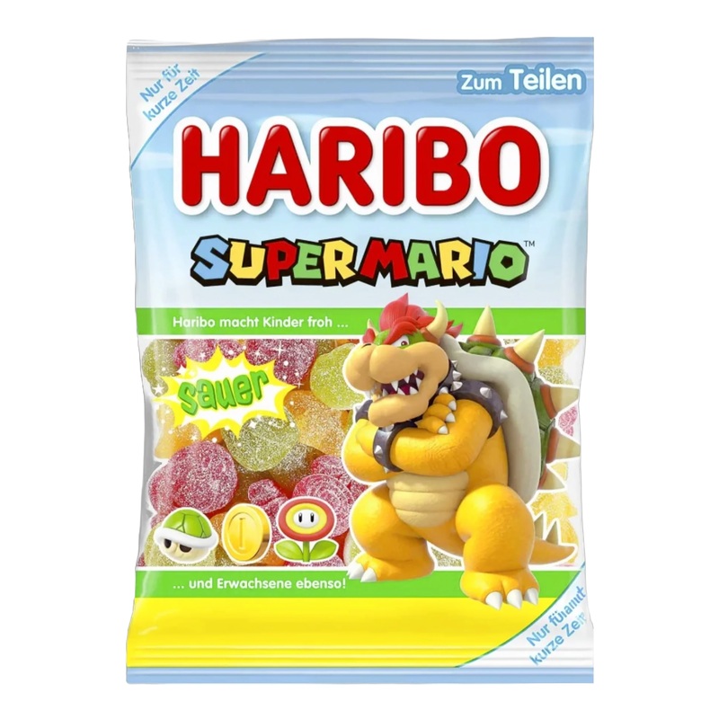 Haribo Sour Super Mario Gummy Candy Set Of 2