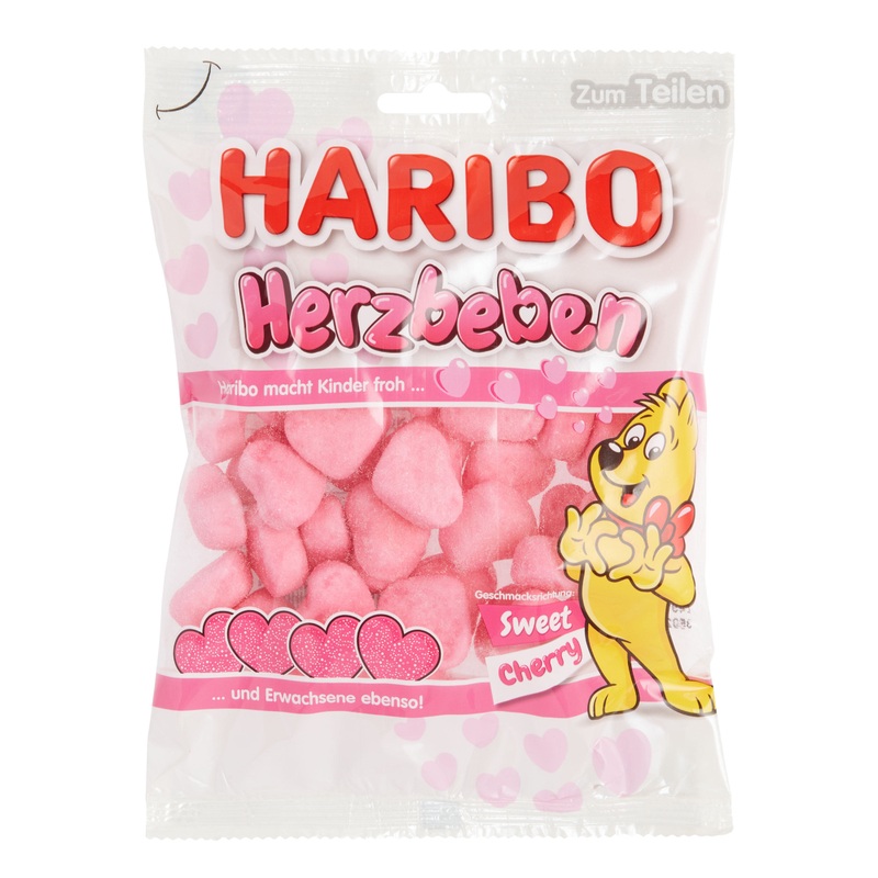 Haribo Sweet Cherry Heart Quake Chewy Candy