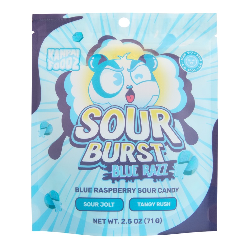 Kanpai Foodz Sour Burst Blue Razz Gummy Candy