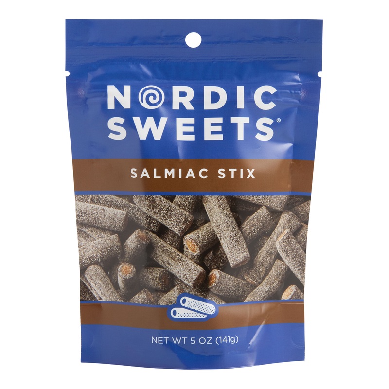 Nordic Sweets Salmiac Stix Caramel Black Licorice Gummy Candy