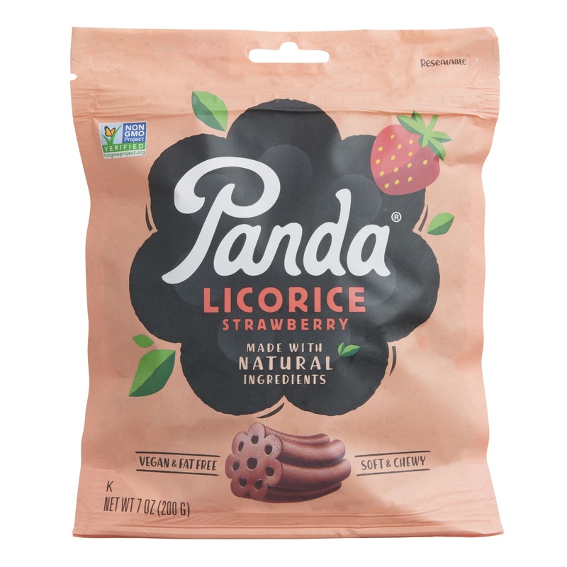 Panda Strawberry Soft Licorice Set of 2