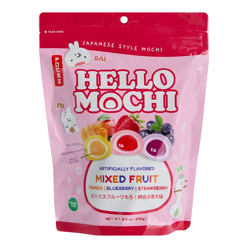 Pocas Hello Mochi Mixed Fruit Mini Mochi