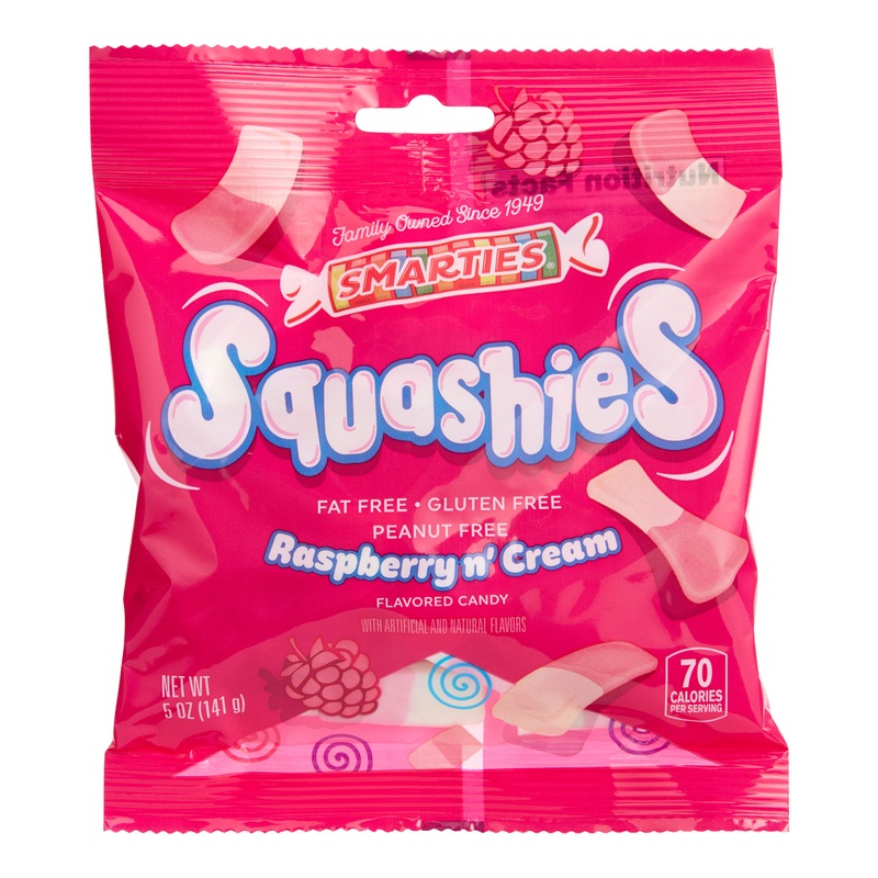 Smarties Squashies Raspberry & Cream Gummy Candy