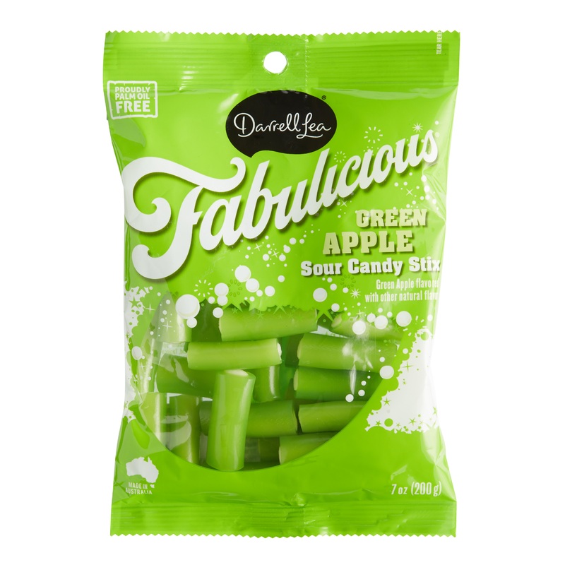 Darrell Lea Fabulicious Sour Apple Chewy Candy Set Of 2