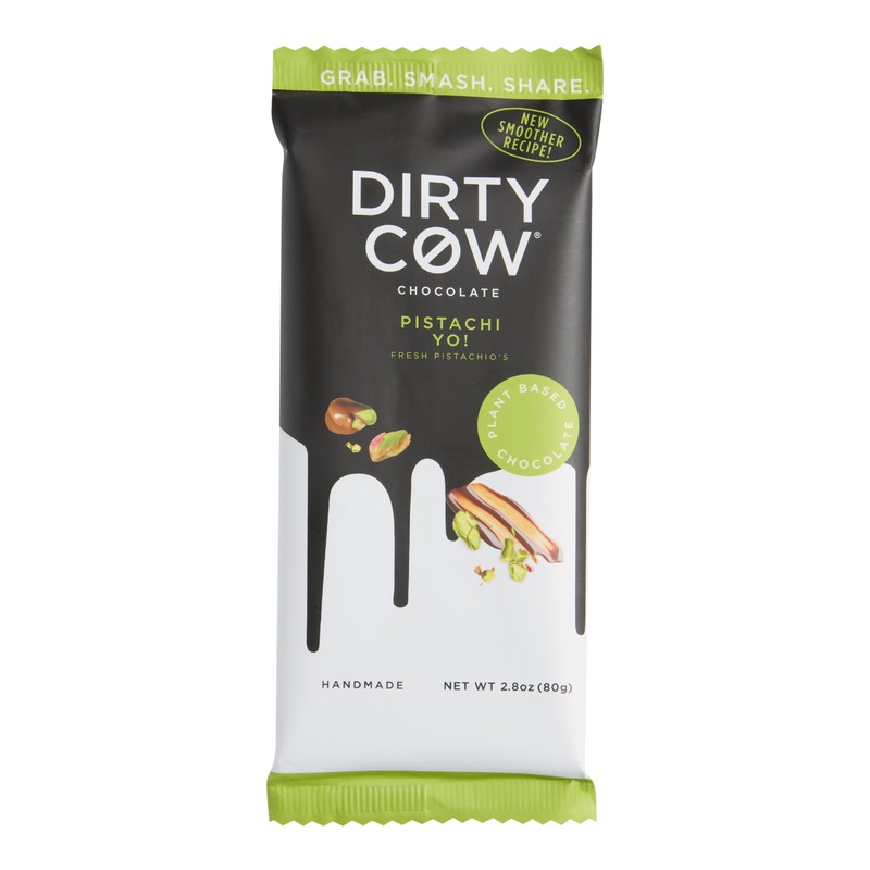 Dirty Cow Pistachi Yo Vegan Chocolate Bar