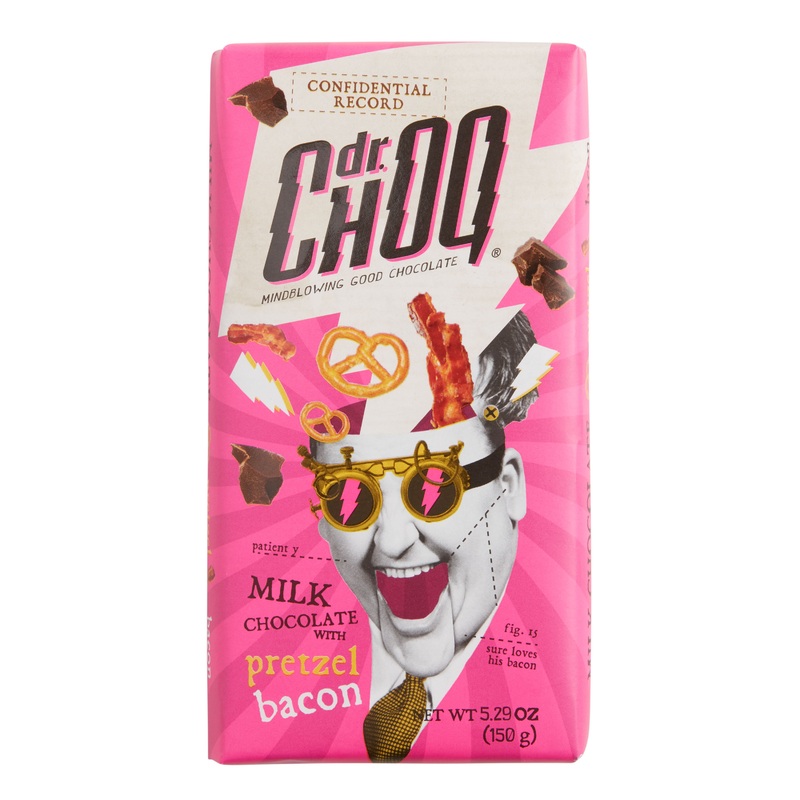 Dr Choq Pretzel Bacon Milk Chocolate Bar Set Of 2