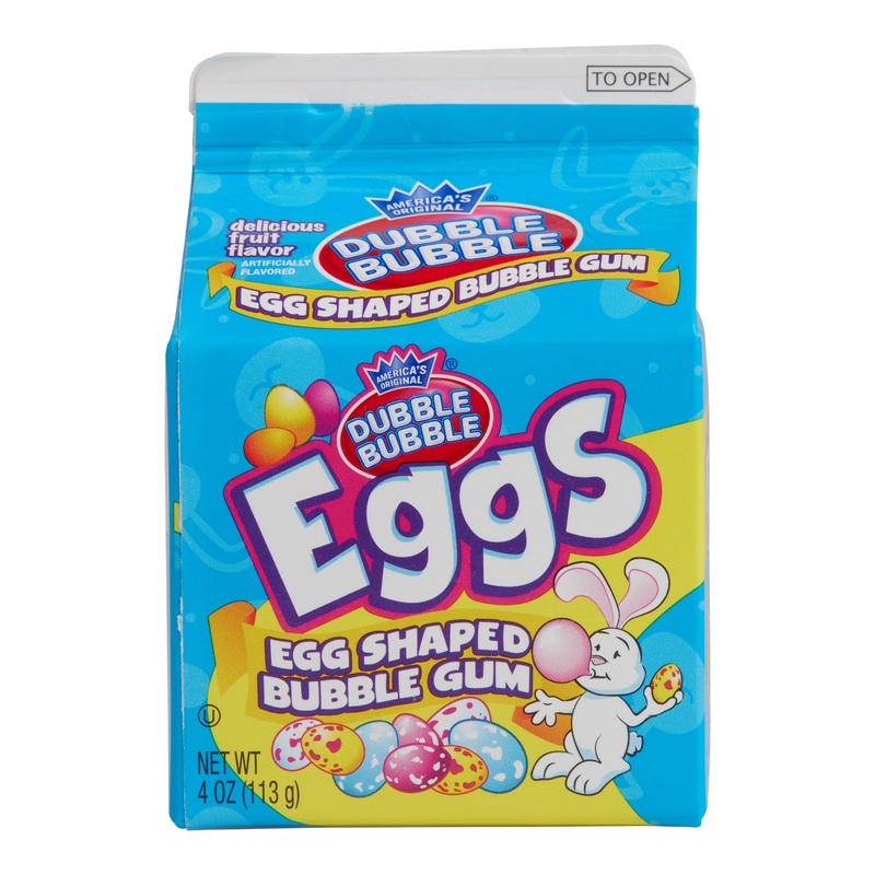 Dubble Bubble Egg Shaped Bubble Gum Carton