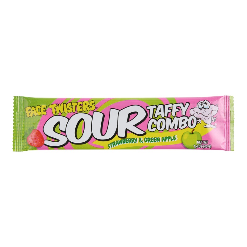Face Twisters Strawberry Bubble Gum Straws