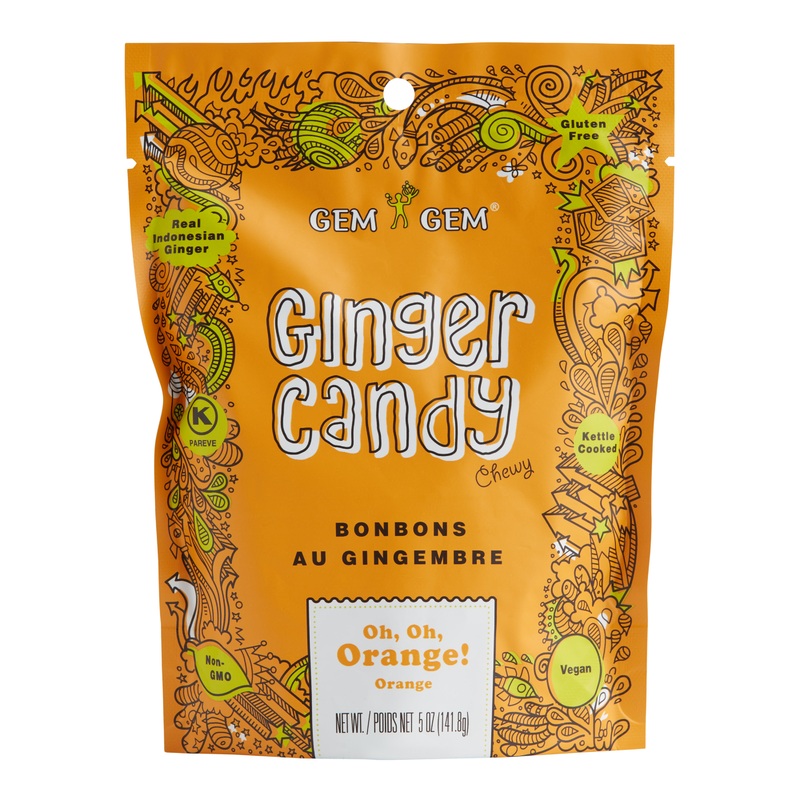 Gem Gem Orange Ginger Chewy Candy