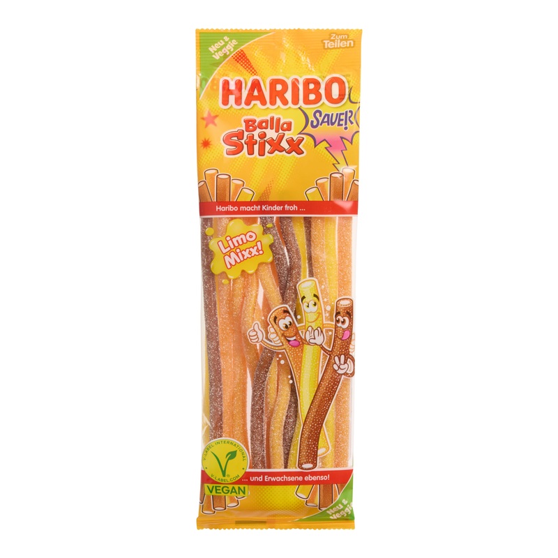 Haribo Sour Balla Stixx Limo Mix Gummy Candy
