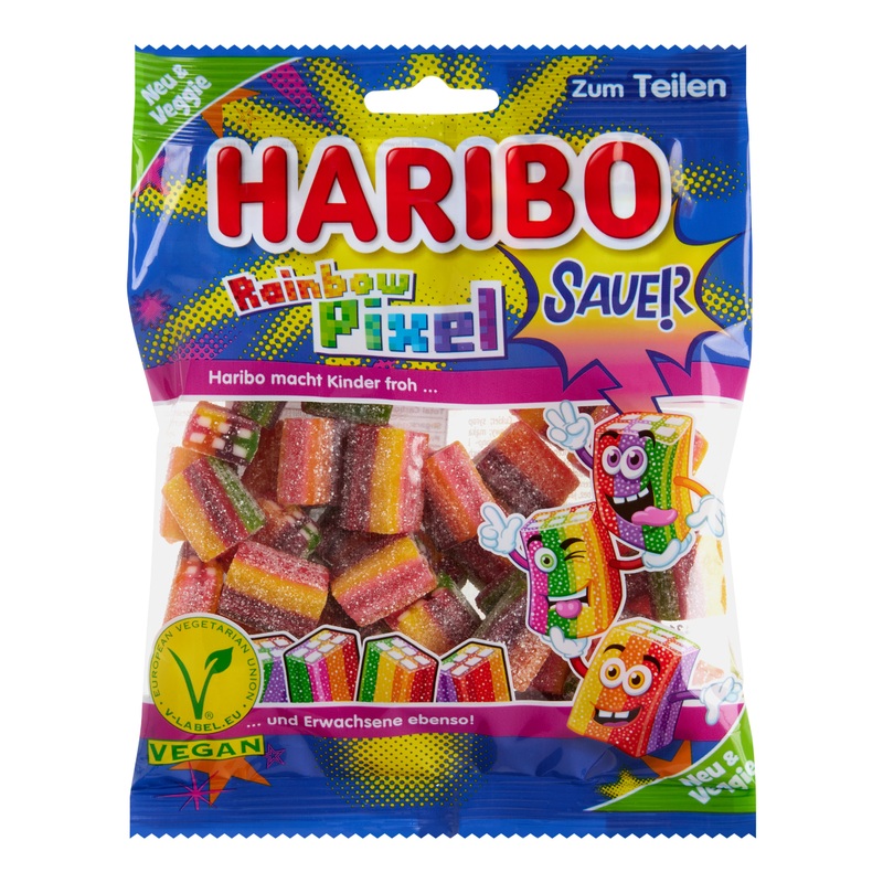 Haribo Sour Rainbow Pixel Gummy Candy