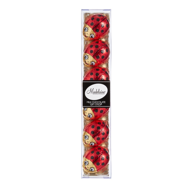 Madelaine Milk Chocolate Ladybug Stick 6 Piece