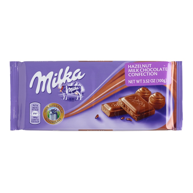 Milka Noisette Hazelnut Milk Chocolate Bar