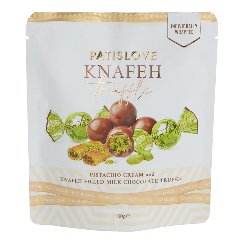 Patislove Dubai Style Pistachio and Knafeh Milk Chocolate Truffles