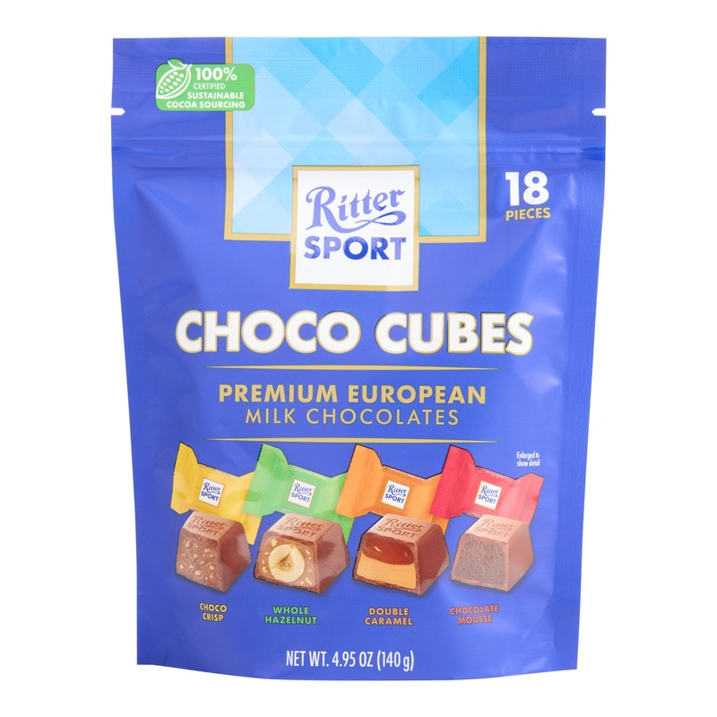 Ritter Sport Choco Cubes Assorted Milk Chocolates 18 Piece