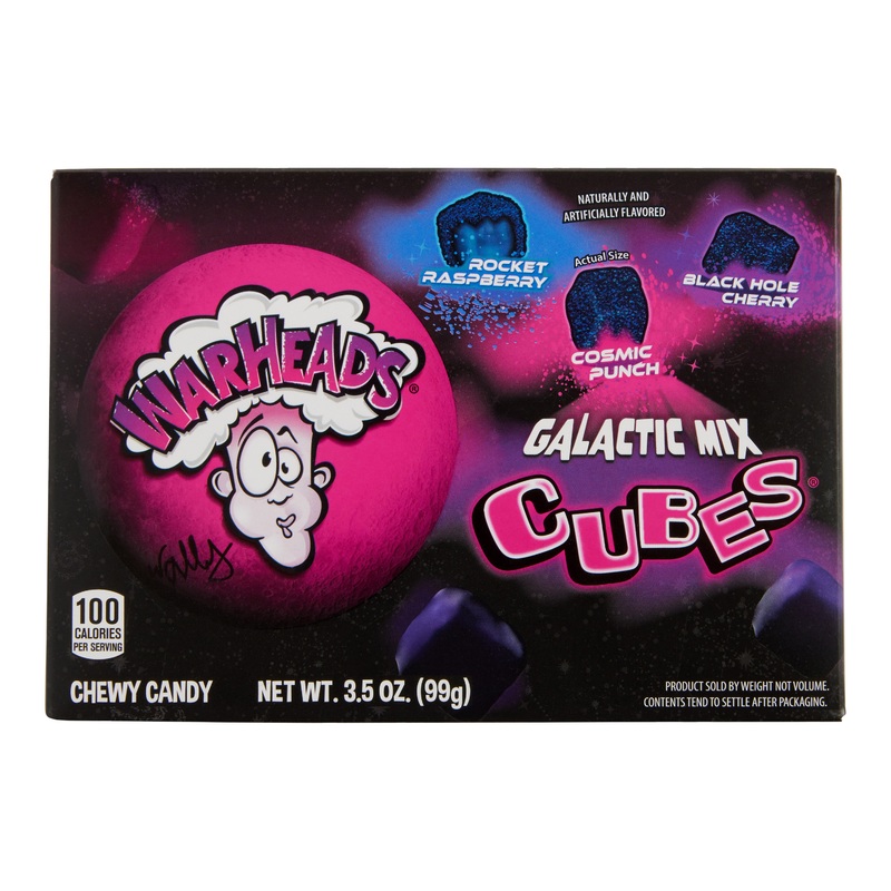 Warheads Galactic Mix Cubes Chewy Candy Theater Box