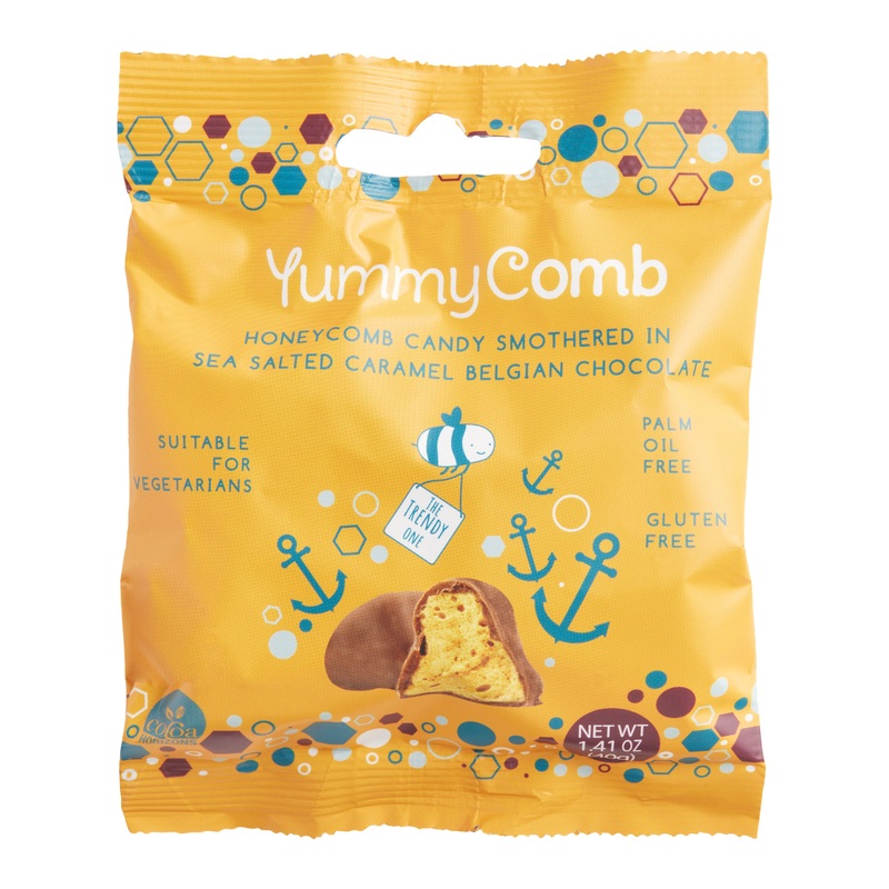 YummyComb Salted Caramel Milk Chocolate Honeycomb Snack Size
