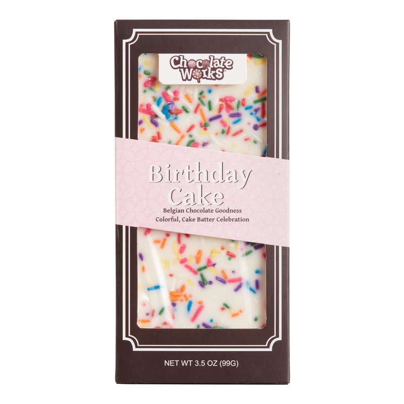 Chocolate Works Birthday Cake White Chocolate Bar Set Of 3