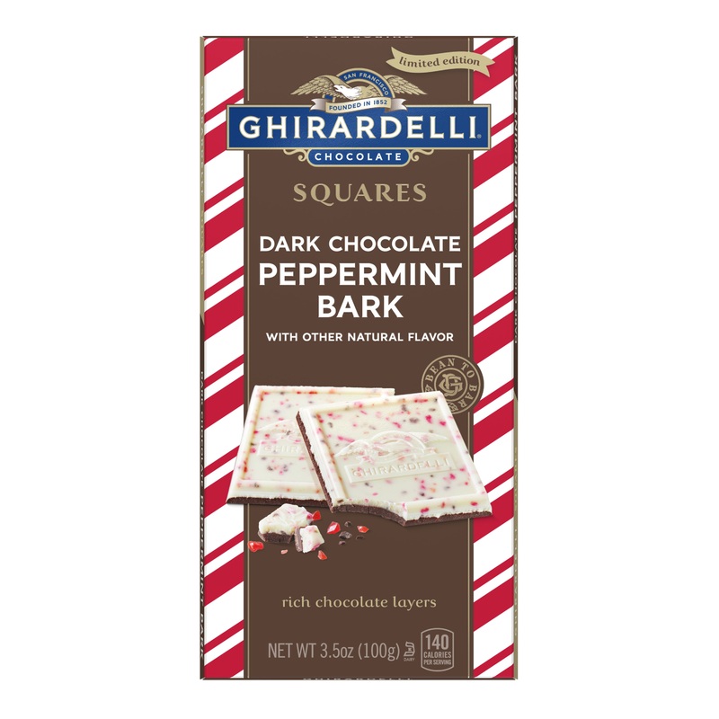 Ghirardelli Dark Chocolate Peppermint Bark Bar Set of 2