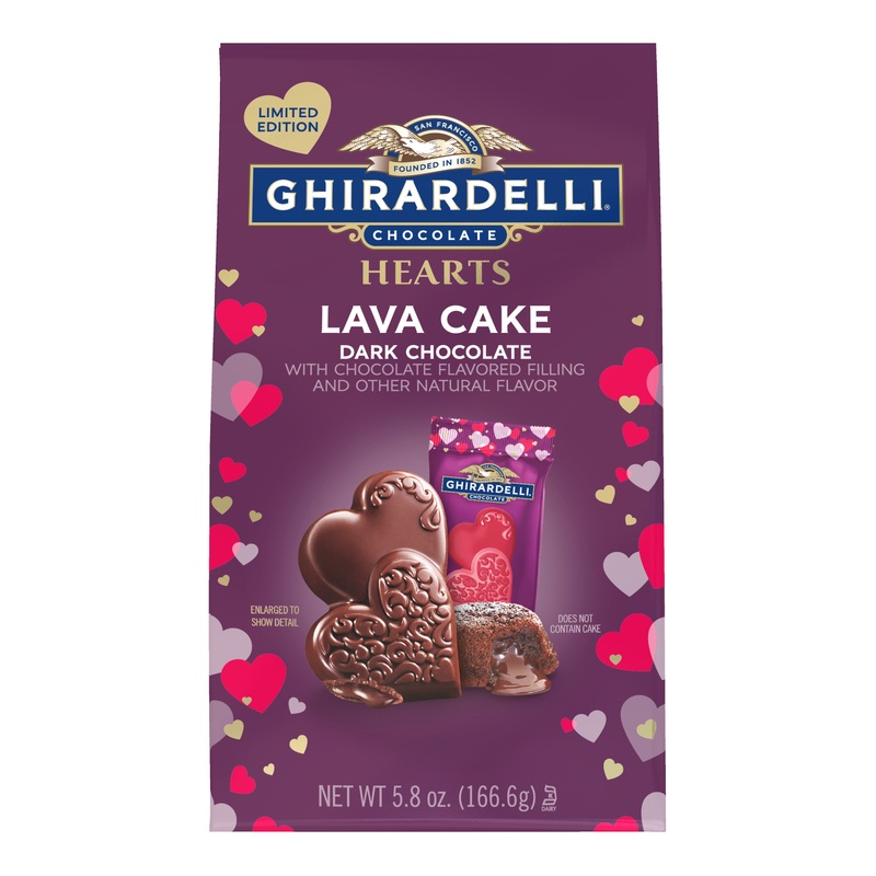 Ghirardelli Lava Cake Dark Chocolate Hearts Bag