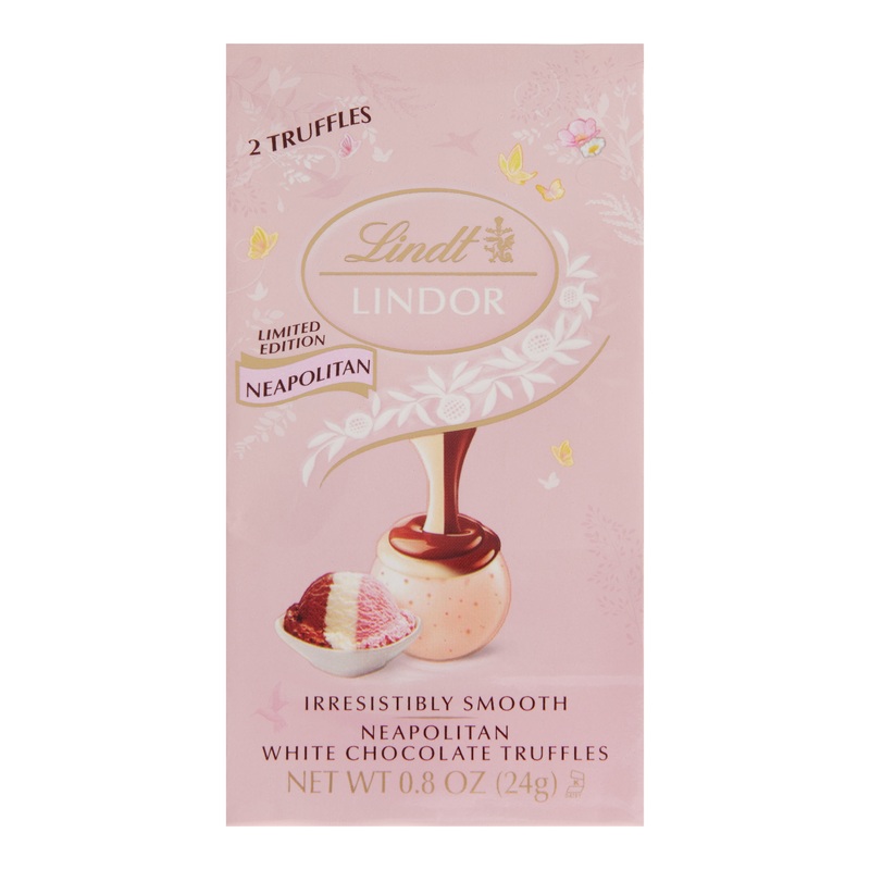 Lindt Lindor Neapolitan White Chocolate Truffle Mini Bag Set of 4