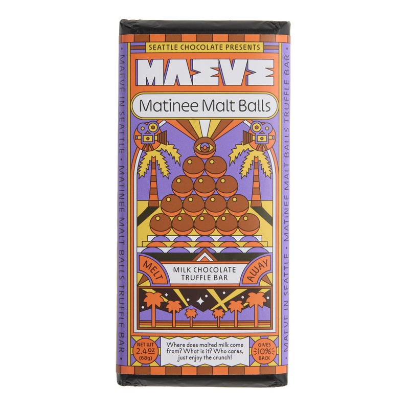 Maeve Matinee Malt Balls Milk Chocolate Truffle Bar
