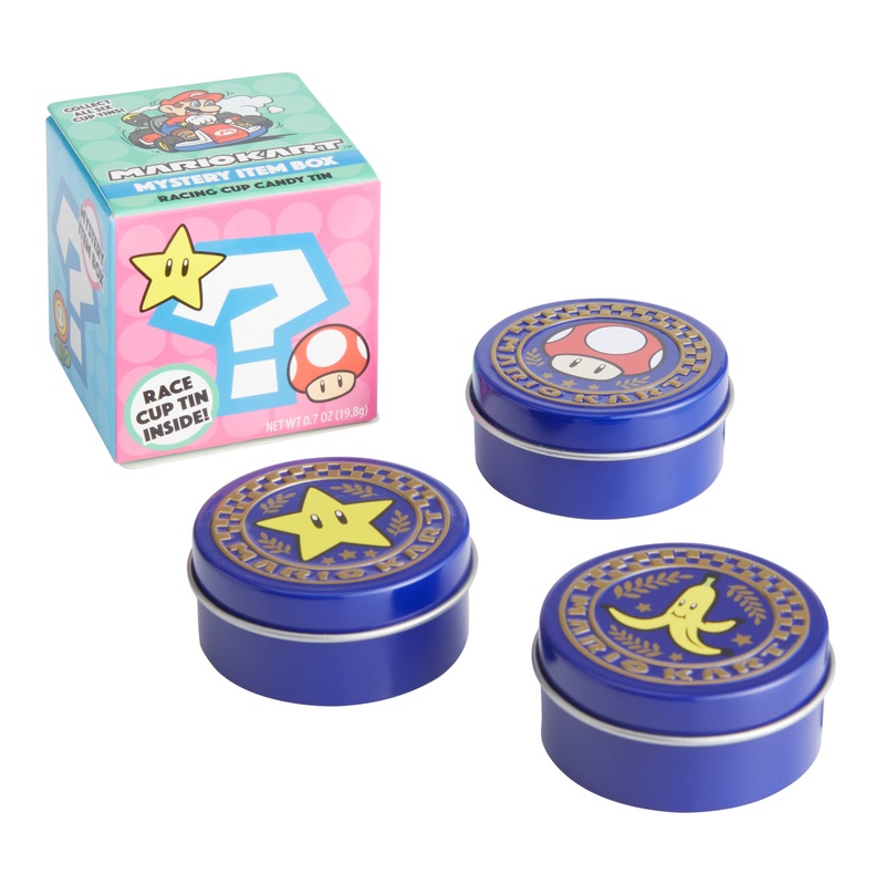 Mario Kart Mystery Box Racing Cup Candy Tin Set of 2
