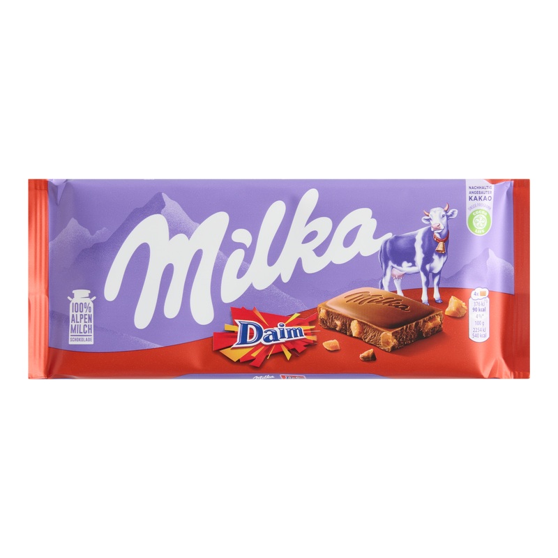 Milka Daim Caramel Milk Chocolate Bar