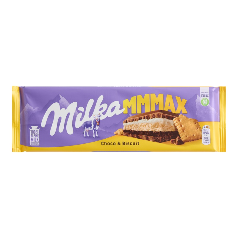 Milka MMMax Large Choco & Biscuit Milk Chocolate Bar