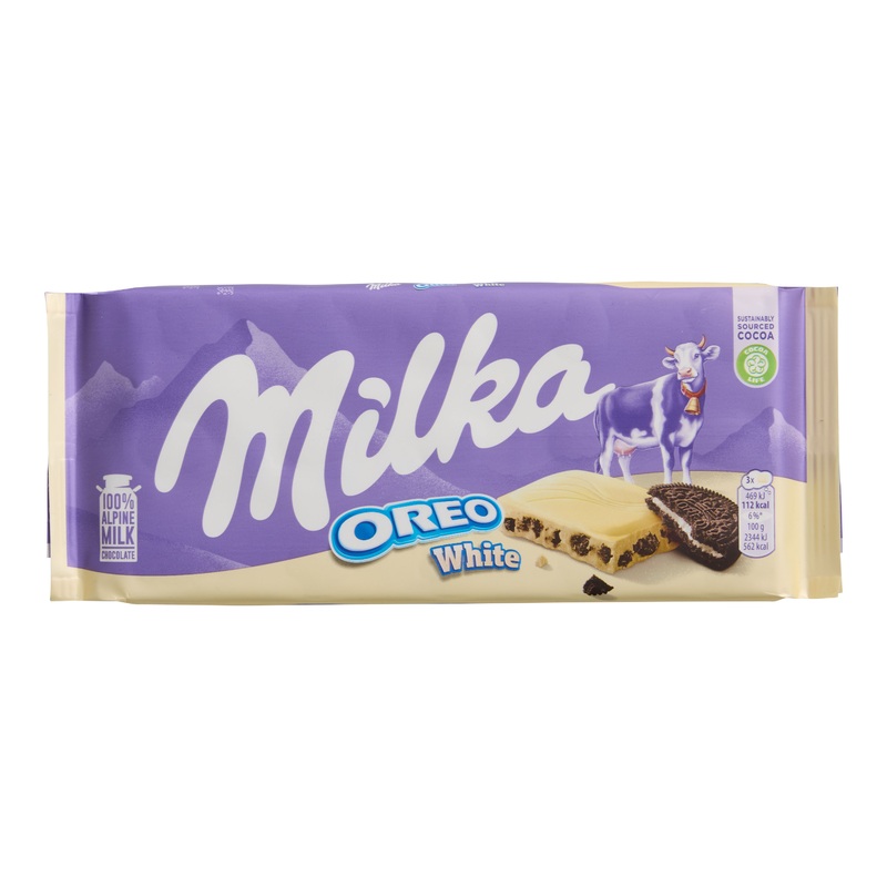 Milka Oreo White Chocolate Bar