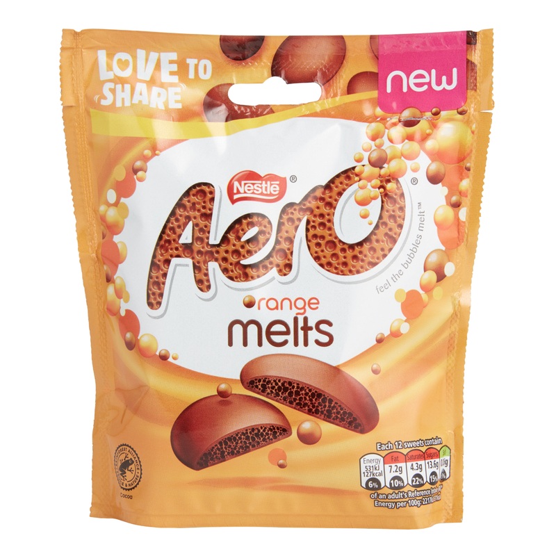 Nestle Aero Orange Milk Chocolate Melts Pouch Set Of 2