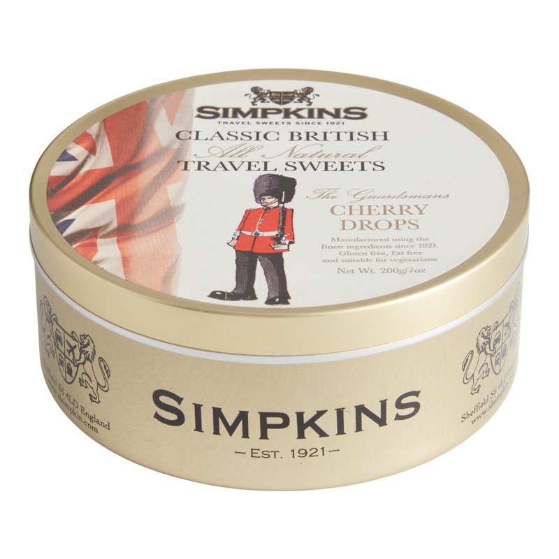 Simpkins Guardsman Cherry Drops Hard Candy Tin Set of 2