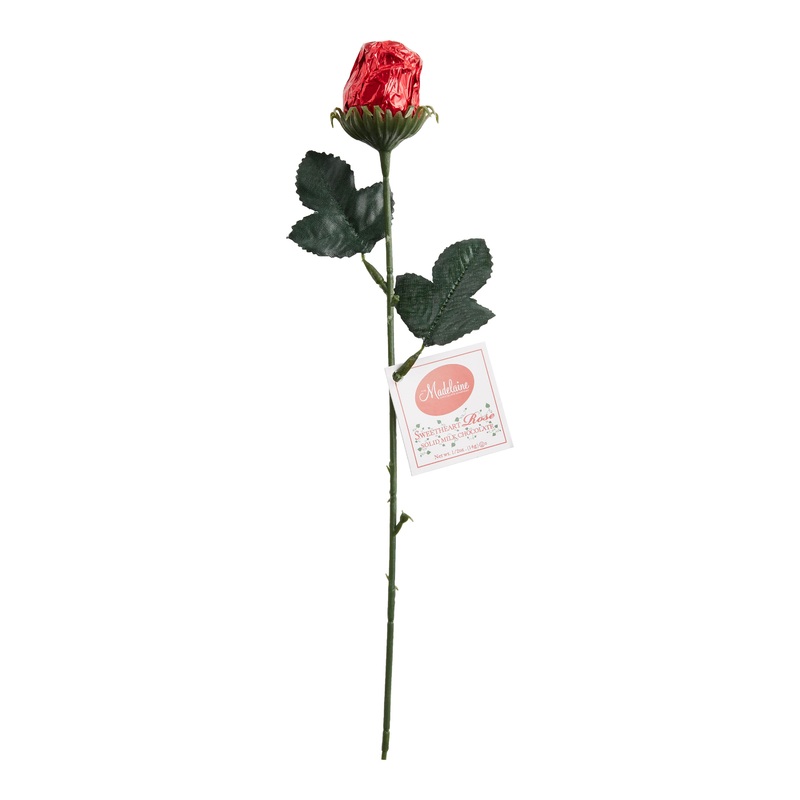 Sweetheart Red Rose Foil Wrapped Milk Chocolate