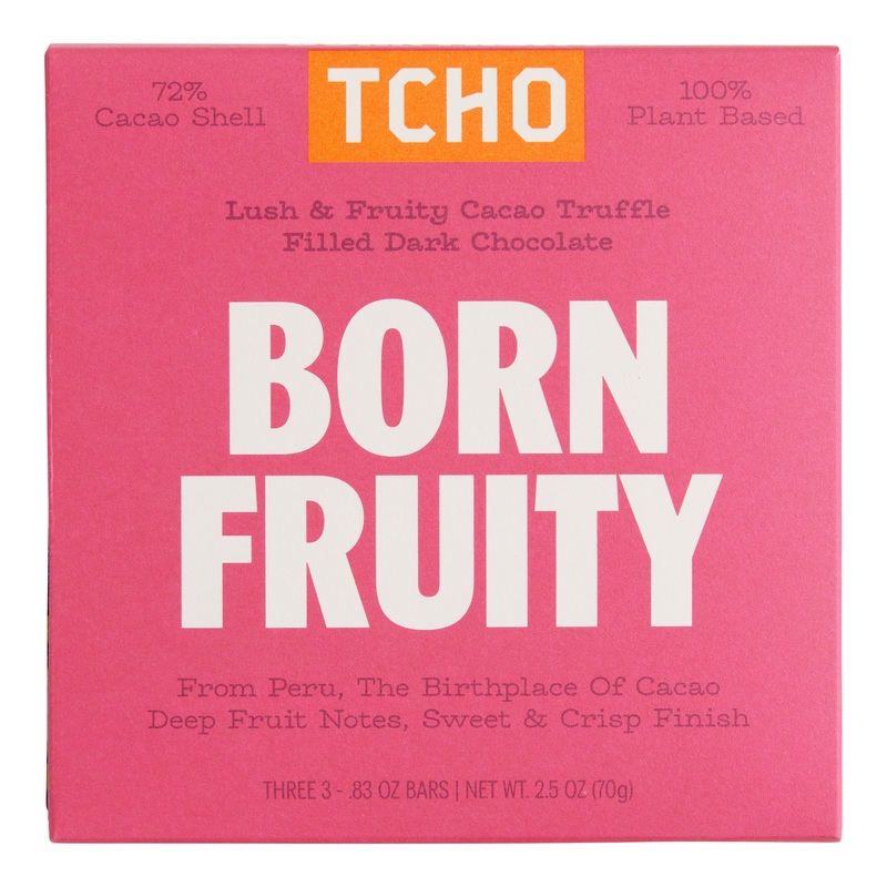 TCHO Born Fruity Cacao Truffle Dark Chocolate Bar