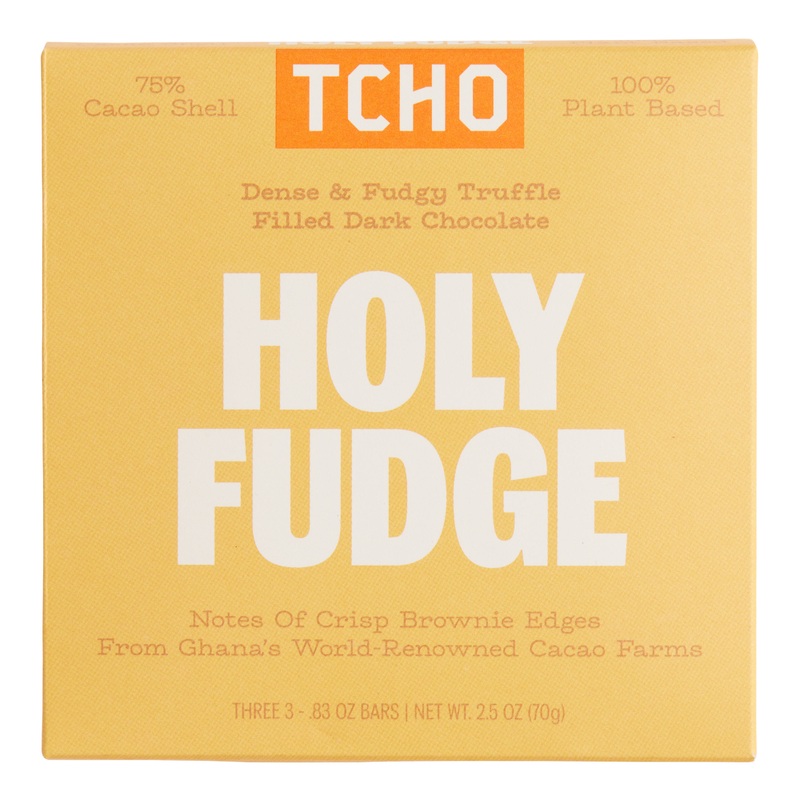 TCHO Holy Fudge Cacao Truffle Dark Chocolate Bar