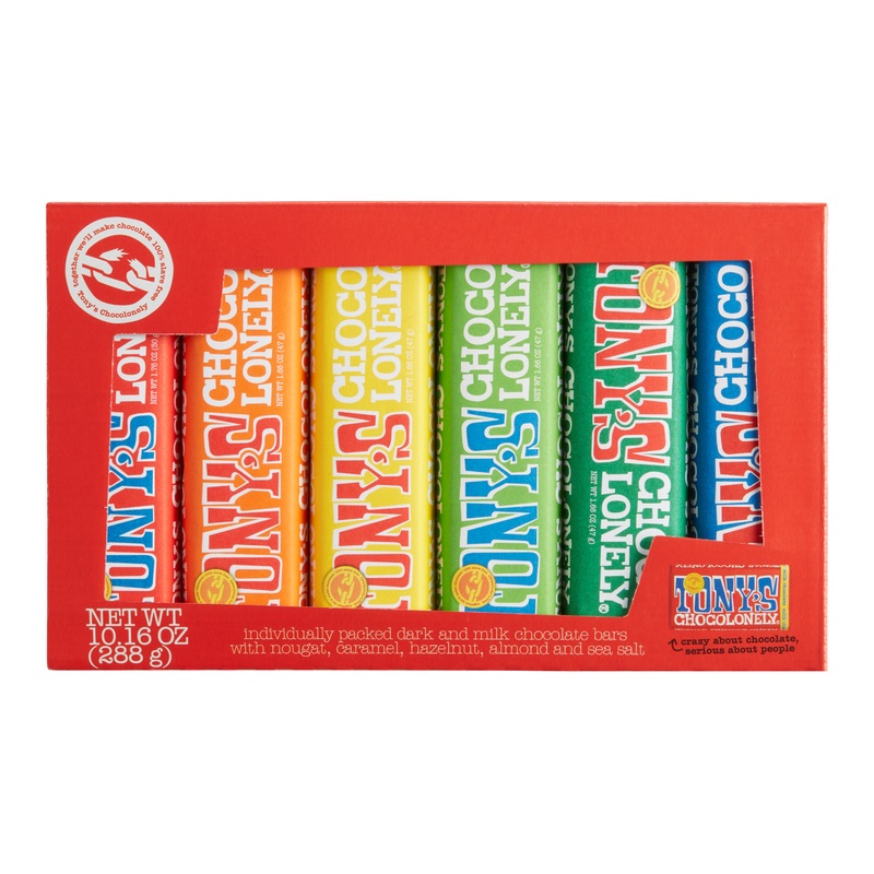 Tony’s Chocolonely Assorted Chocolate Bars Gift Box 6 Pack