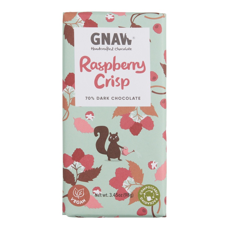 Gnaw Raspberry Crisp Dark Chocolate Bar Set Of 3