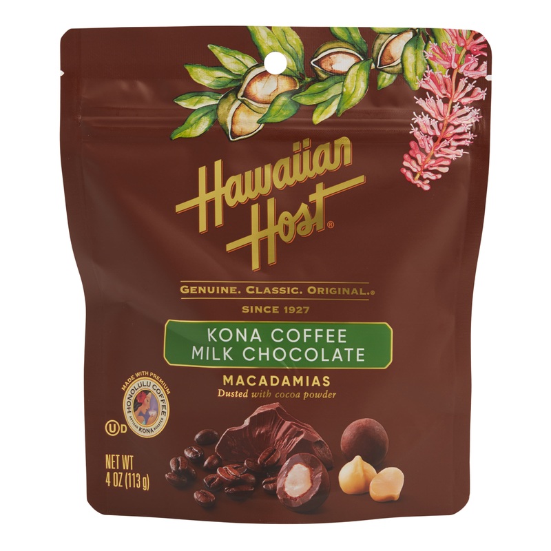 Hawaiian Host Kona Coffee Milk Chocolate Macadamia Nuts